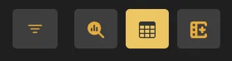 Screenshot 2.1.1: Options bar toggle, Actual Comparison, Actual Overview, Flexible Columns.